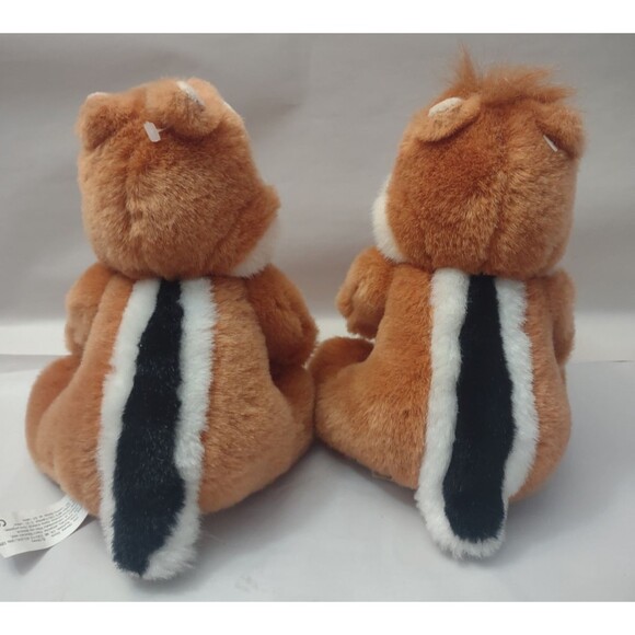 Vintage Disney Chip & Dale 8" Plush Stuffed Animals (2) Names on Feet - Picture 4 of 9